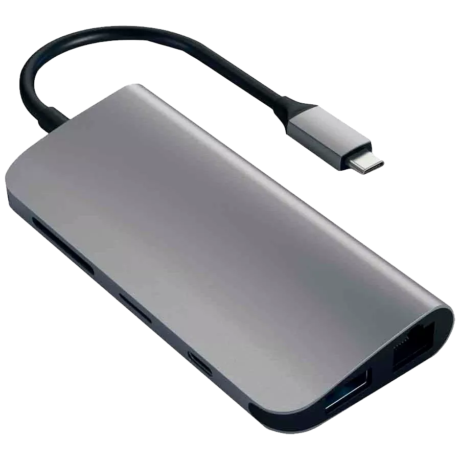 Multiport Adapter SATECHI  ST-TCMM8PA  Space Gray — სურათი №2