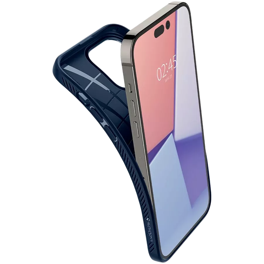 Чохол SPIGEN SGP Liquid Air  Темно-синій для iPhone 14 Pro — Зображення №2