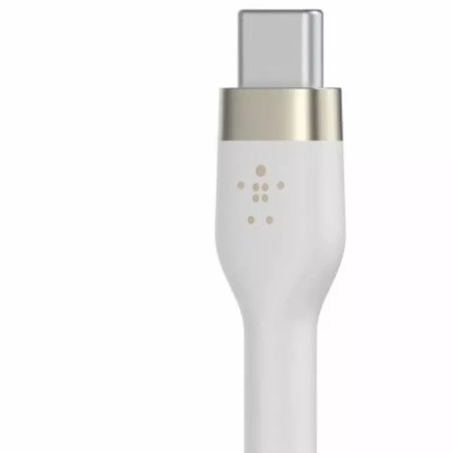 Кабель Belkin BRAIDED SILICONE USB-C - USB-C 1 м White (CAB011bt1MWH) — Изображение №2