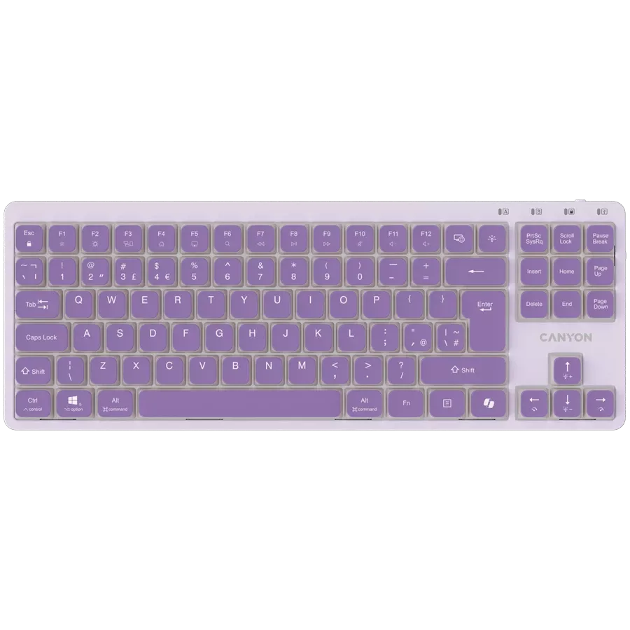 CANYON HKB-10 Keyboard, Wired, Violet — Image №1