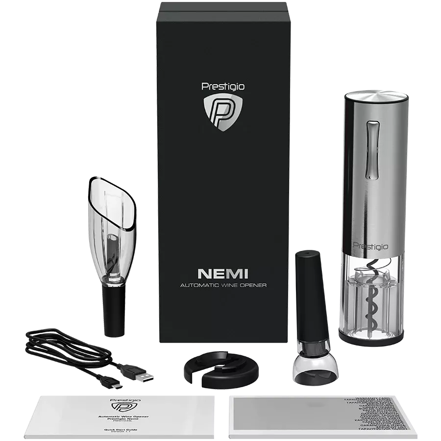 PRESTIGIO Smart wine opener, Серебристый глянец — Изображение №8