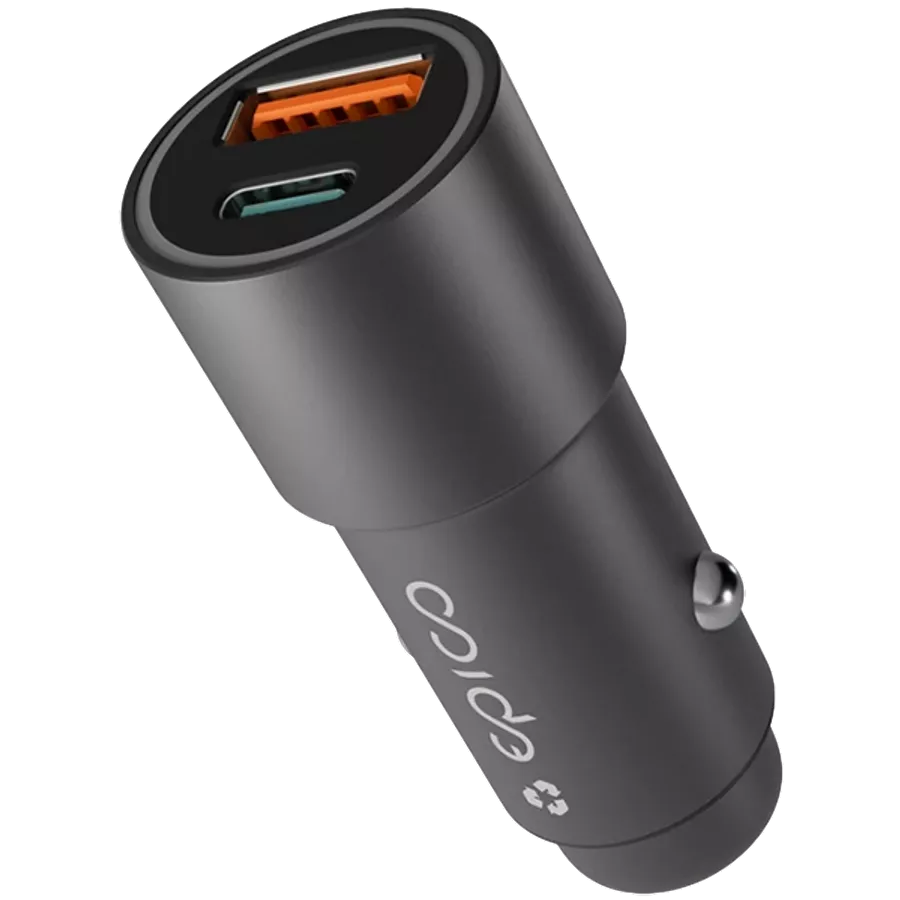 Автомобильный адаптер EPICO USB/USB-C, 38 Вт, Черный — image №1