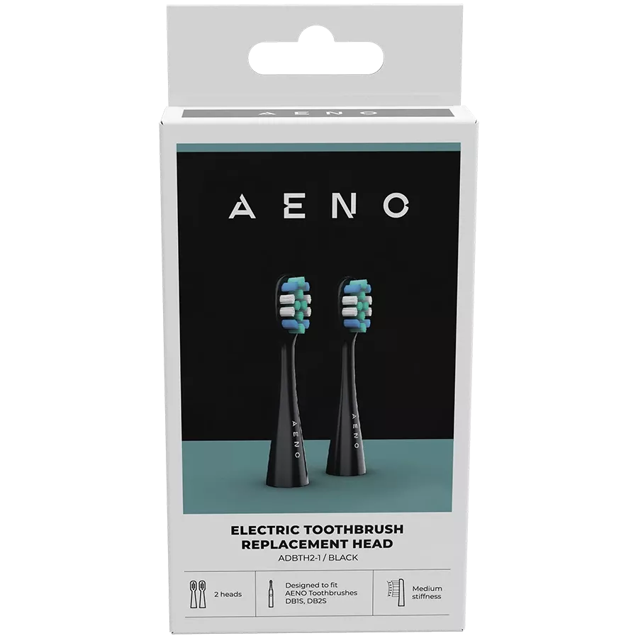 Rezerve pentru periuțe de dinți AENO, Black, 2 buc. — image №2