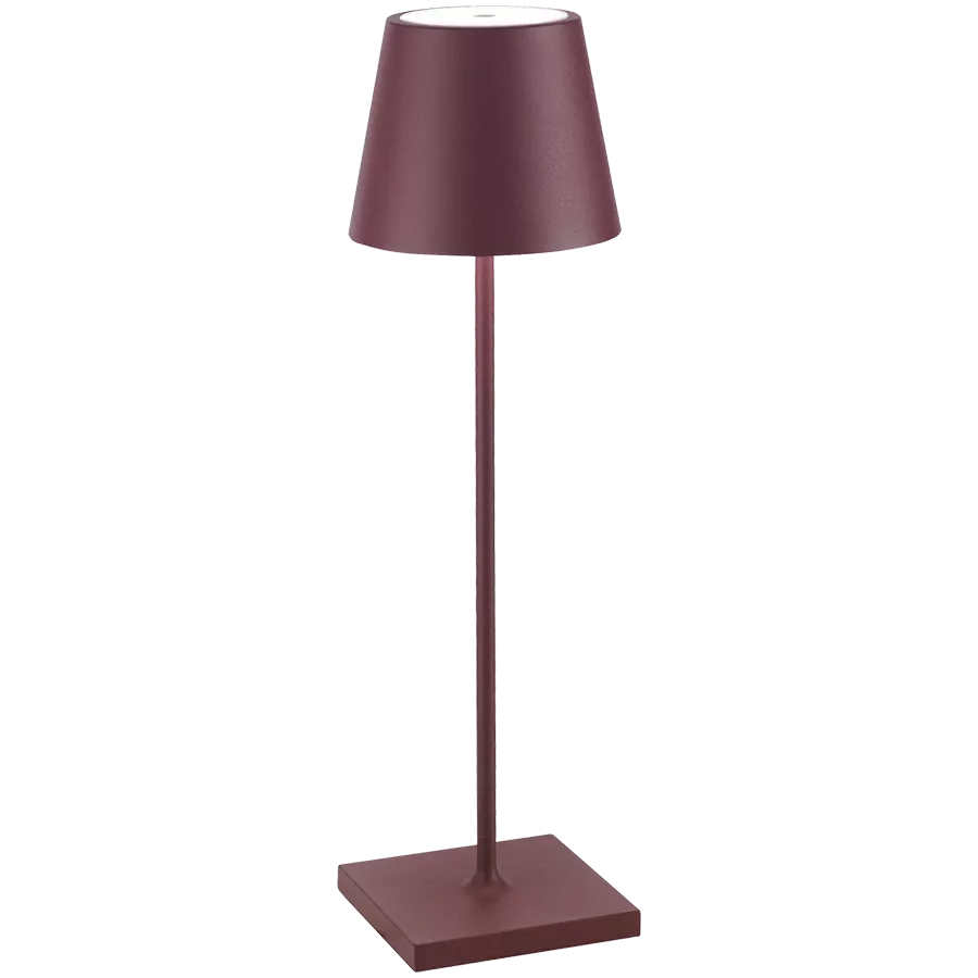 ZAFFERANO POLDINA PRO TABLE LAMP 111x380mm. PAINTED MATT BORDEAUX (R3005) 2.2W LED — Image №1