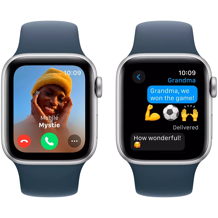 Apple Watch SE GPS Gen.2 (2023), 40мм, Серебристый, Storm Blue Sport Band, S/M — Изображение №4