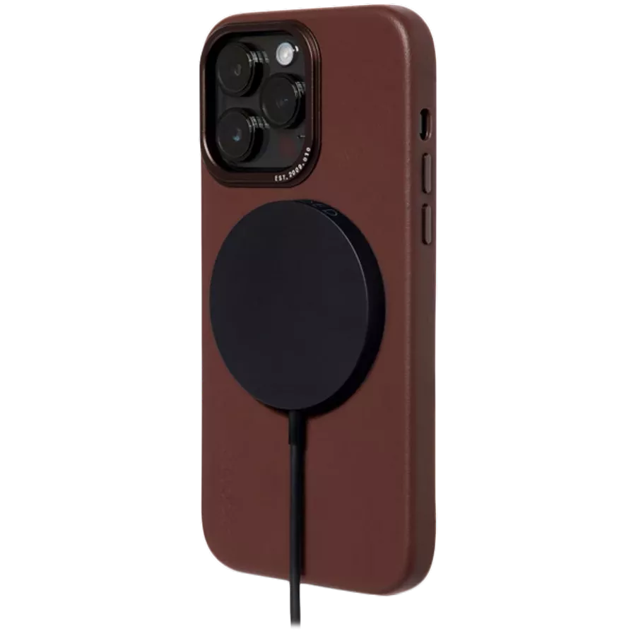 DECODED Case Leather Case with MagSafe, Chocolate for iPhone 14 Pro — Image №4