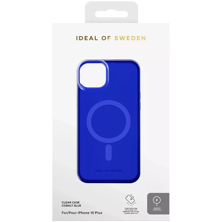 Case IDEAL OF SWEDEN Clear MagSafe with MagSafe Cobalt Blue for iPhone 15 Plus — Image №2