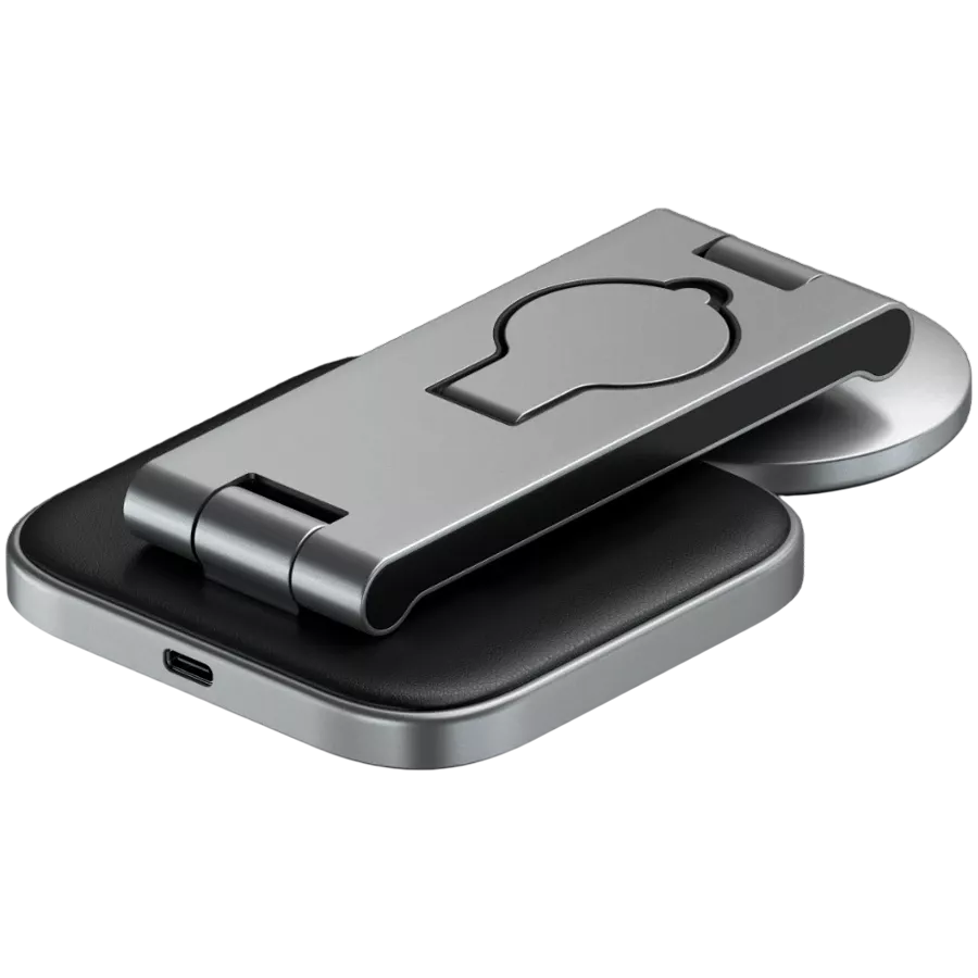 SATECHI 3-in-1 Foldable Wireless Charger, 15 W, Space Gray — Image №3