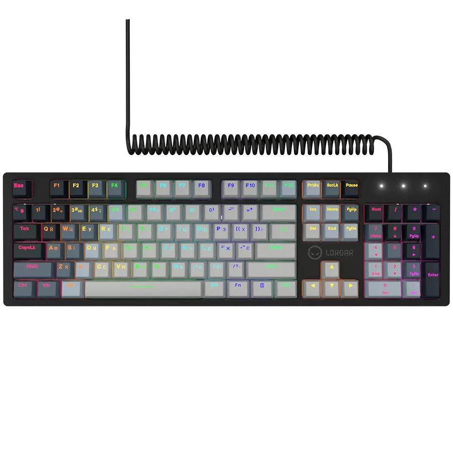 Клаваатура LORGAR Azar 514 RGB, Black (LRG-GK514B-UA) — Зображення №1