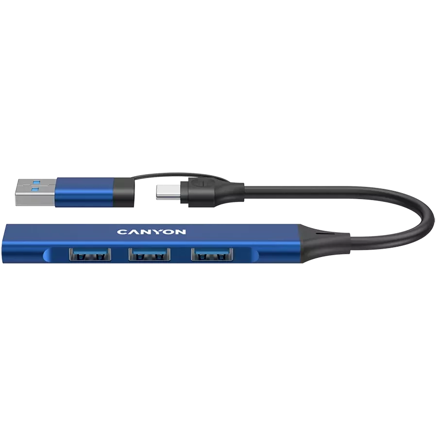 CANYON  DS-02  USB Hub 4 Port USB-C Hub DS-02 Μπλε — Εικών №1