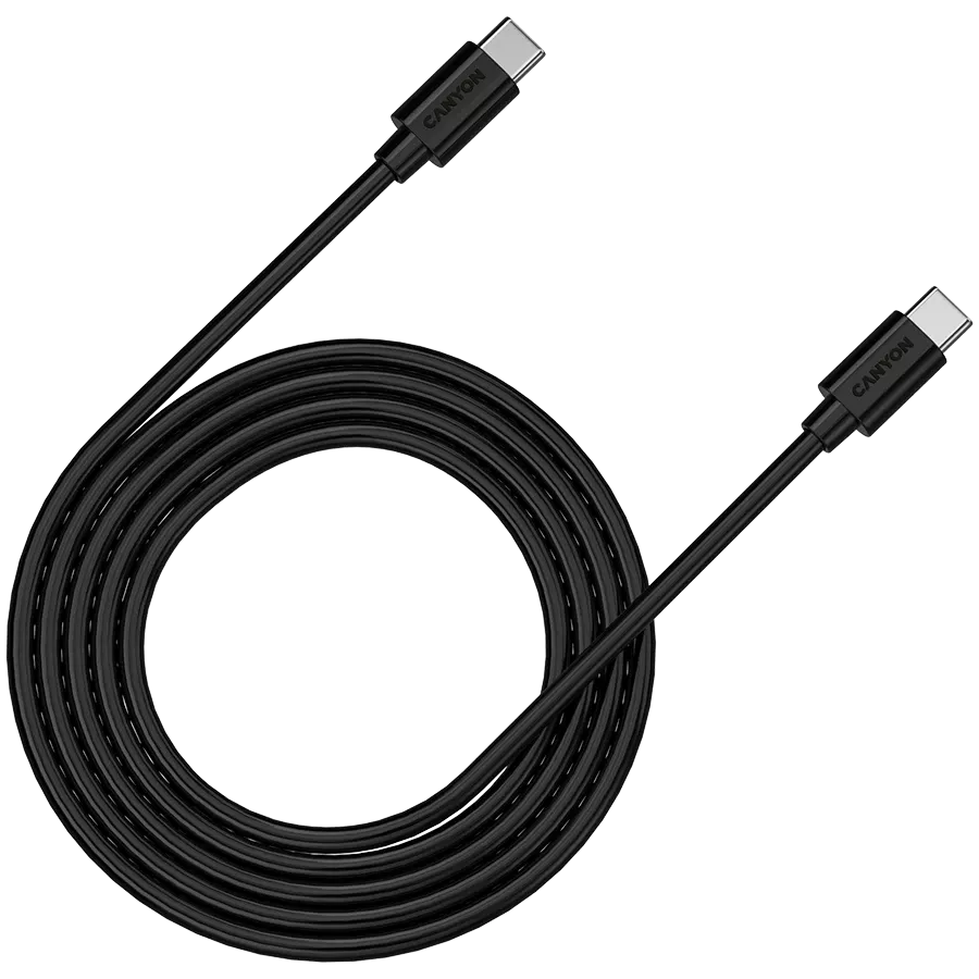 CANYON Кабель USB-C C-12, Чёрный, 2м — Изображение №1