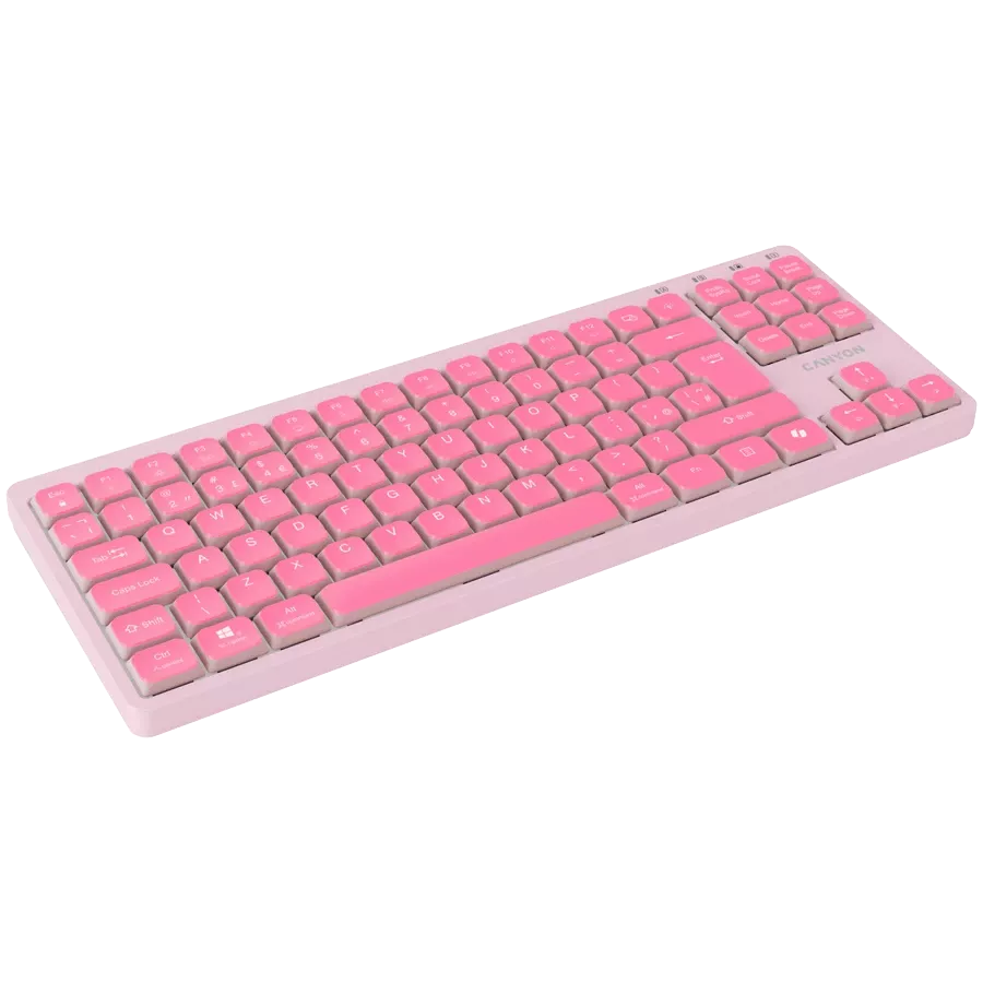 CANYON HKB-10 Keyboard, Wired, Pink — Image №3