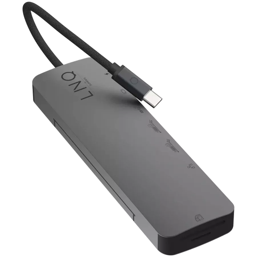 Multiport Adapter LINQ 9in1 SSD PRO USB-C Multiport Hub Gray — სურათი №2
