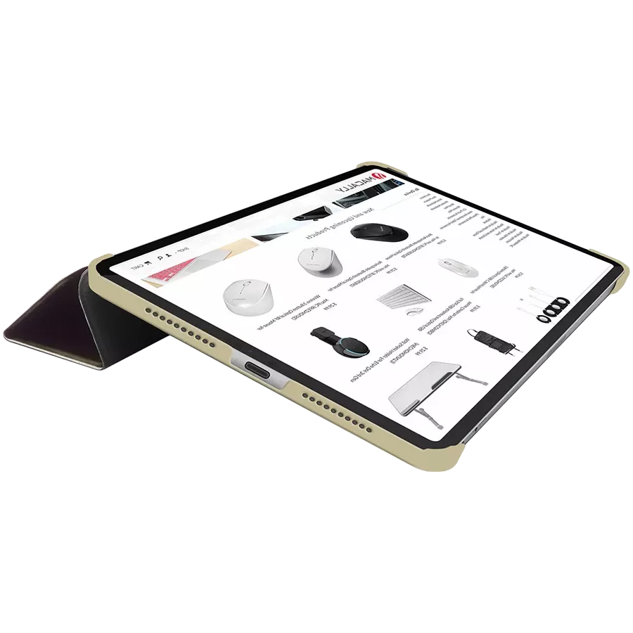 Обкладинка Smart Folio MACALLY Bookstand  Золотий для iPad mini (6-го покоління) — Зображення №3