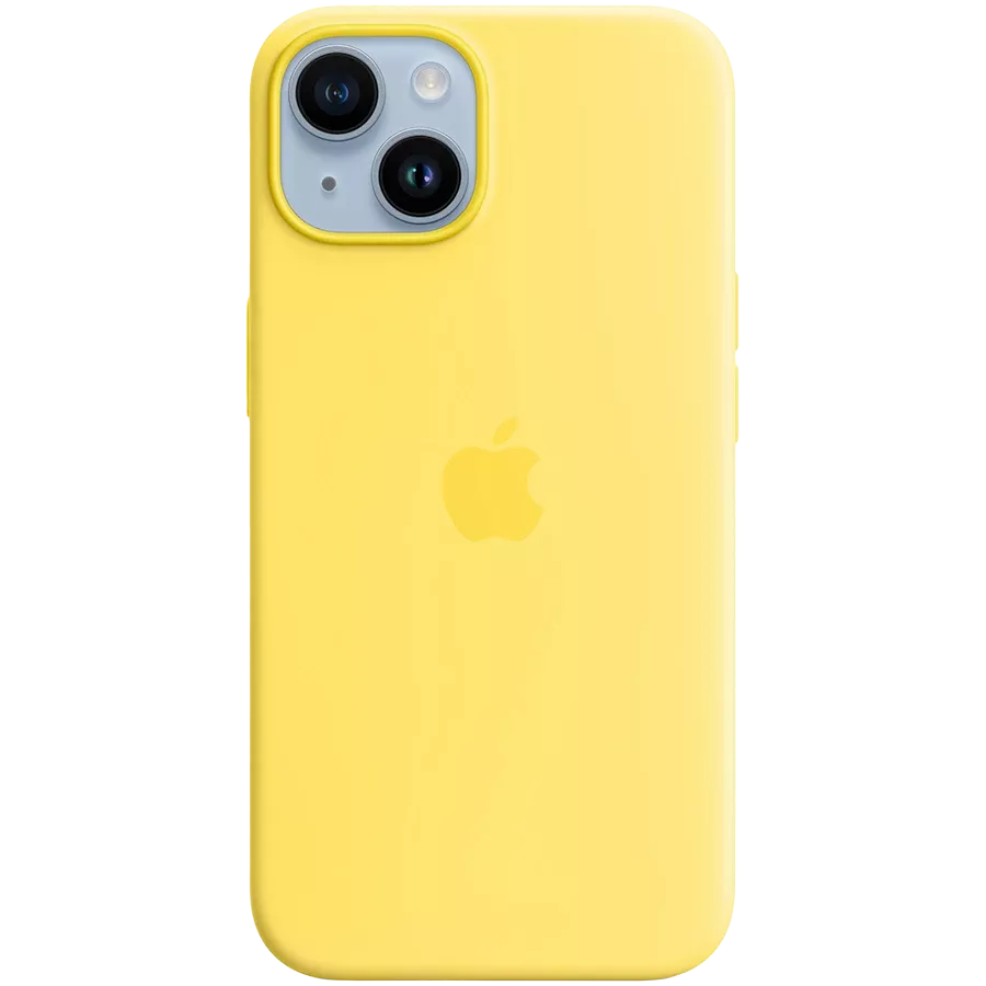 APPLE силиконовый чехол с MagSafe желтая канарейка для iPhone 14 — image №1