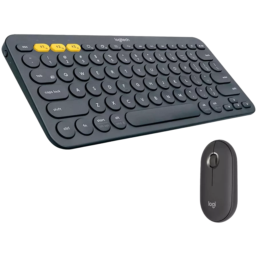 Комплект беспроводной LOGITECH Pebble 2 Combo Tonal Graphite (L920-012239) — Изображение №1