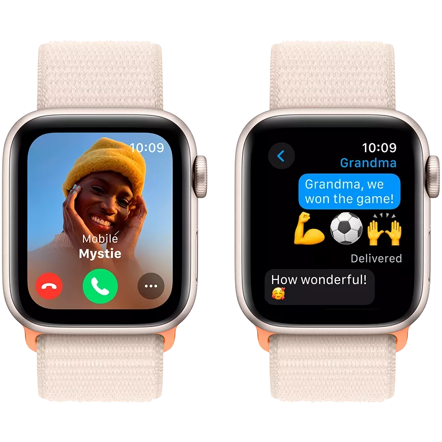 Apple Watch SE GPS Gen.2 (2023), 40millimetr, Starlight, Starlight Sport Loop — Изображение №4