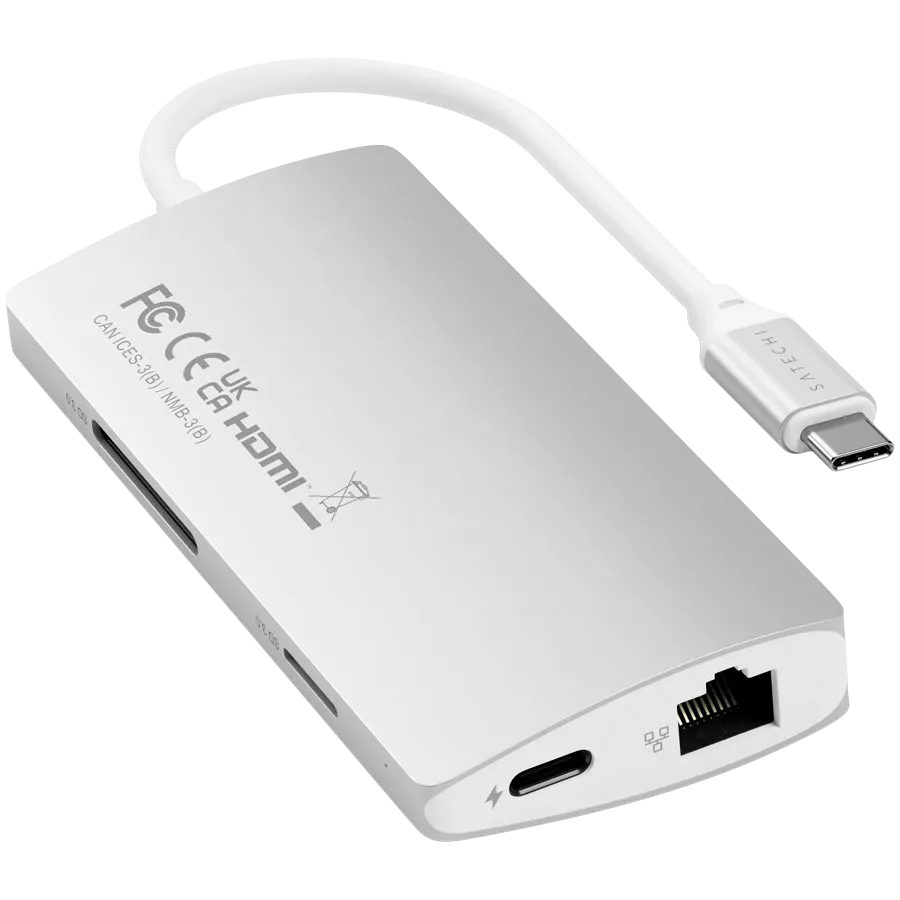 SATECHI  Multi-Port Adapter V2  Multiport Adapter  Silver — Image №4