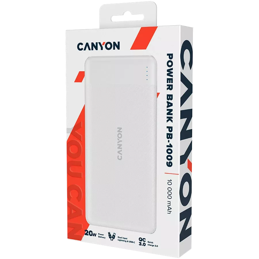 CANYON PB-1009 Портативное зарядное устройство, 10000 мА·ч, Li-pol — Изображение №4
