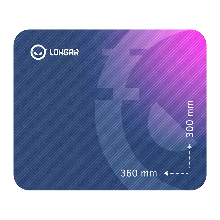 Παιχνίδι ποντικιού Lorgar 360mm x 300mm x 3mm, Μωβ — Εικών №1
