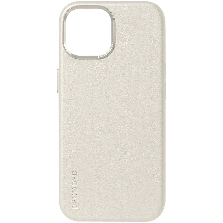 DECODED Case Leather Case with MagSafe, Clay for iPhone 15 — Image №1