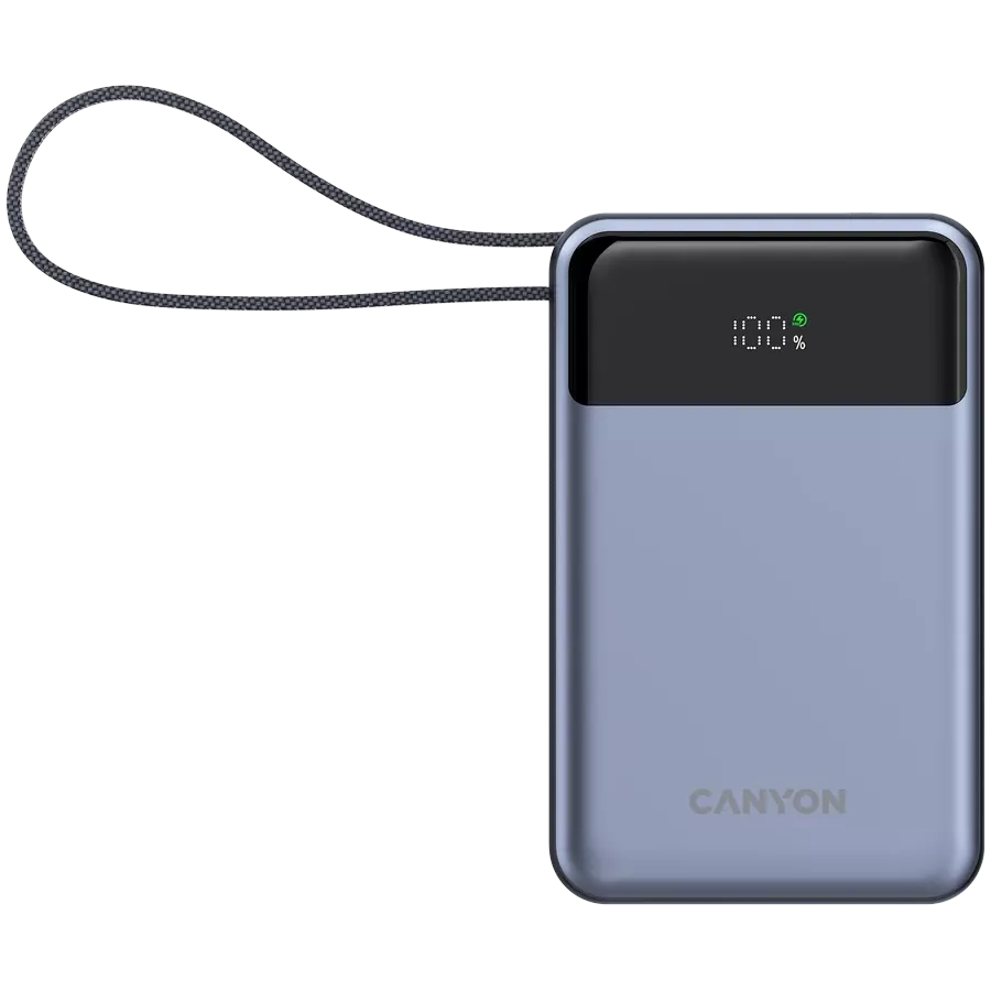 CANYON OnPower 600 Power Bank, 20000 mAh, Σκούρο Γκρι — Εικών №1