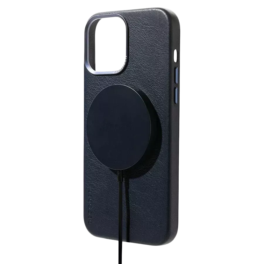 DECODED Case Leather Case with MagSafe, Navy for iPhone 13 — Image №3