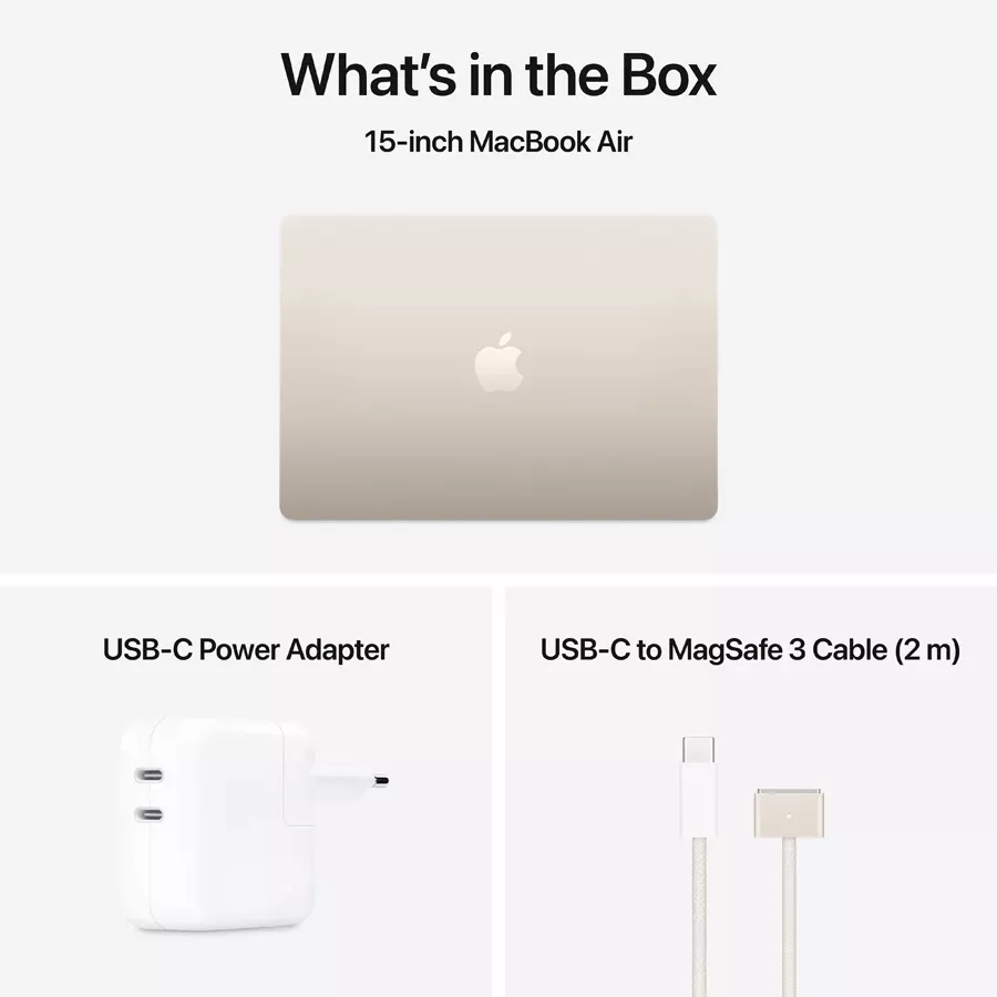 MacBook Air 15.3"  M4 (10C CPU/10C GPU), 16 GB, 256 GB, Starlight — Image №10