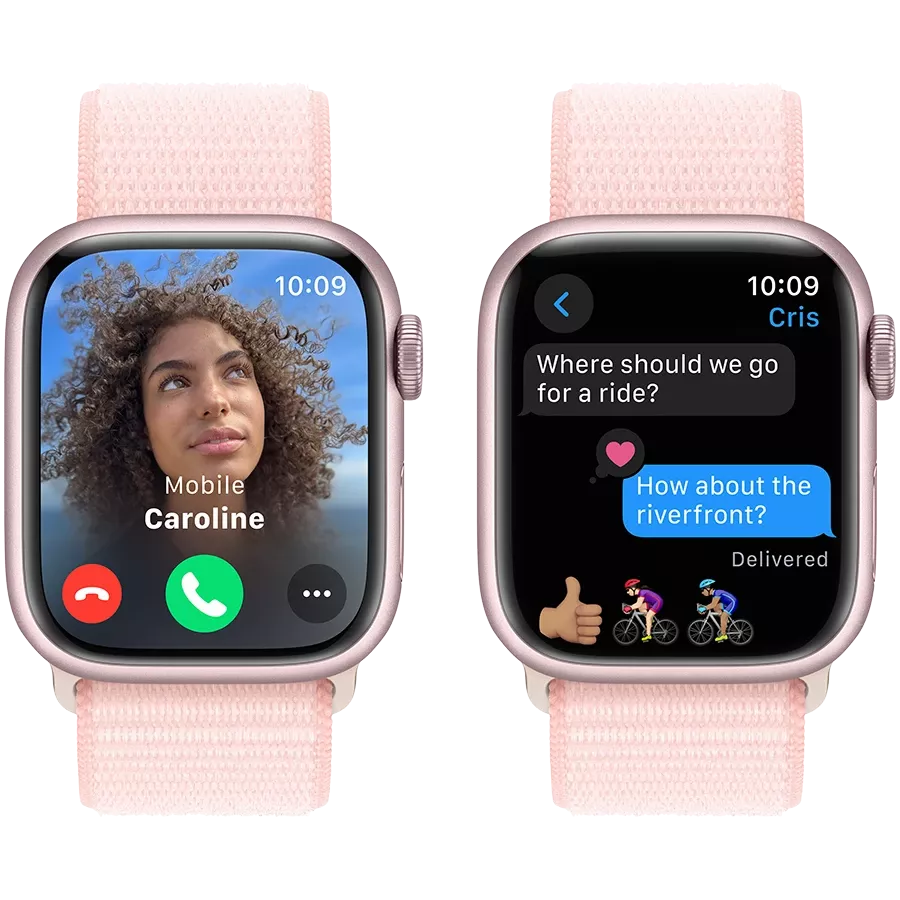Apple Watch Series 9 GPS, 41мм, Розовый, Light Pink Sport Loop — image №6