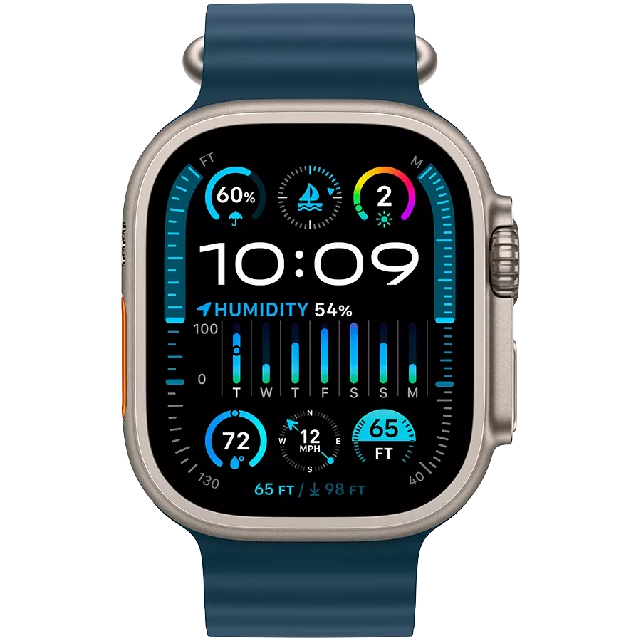 Apple Watch Ultra Series 2 GPS + Cellular, 49mm, Natural, Blue Ocean Band — Image №2