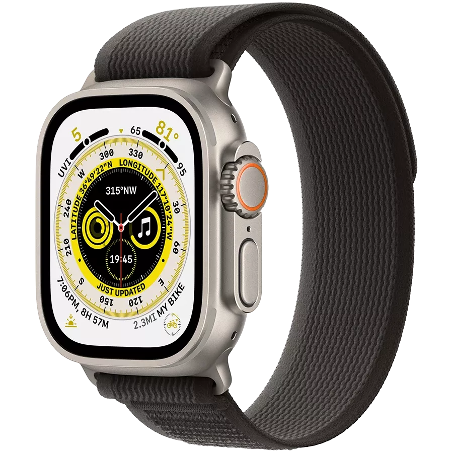 Apple Watch Ultra GPS + Cellular  Black/Gray Trail Loop, M/L, 49mm, Natural — Image №1