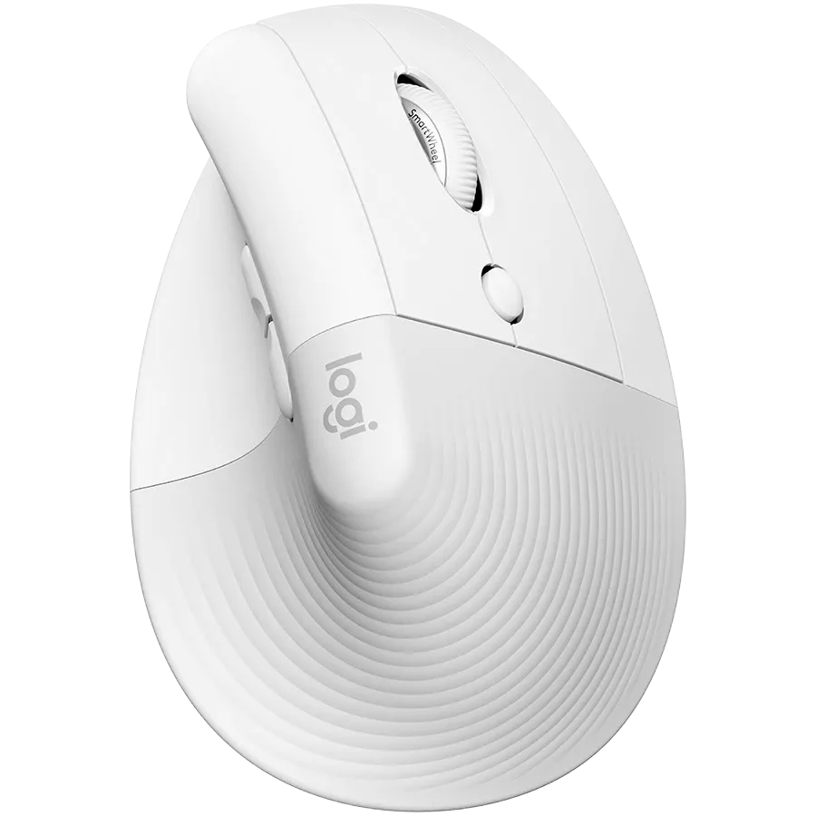 Миша LOGITECH Lift Vertical Ergonomic Wireless/Bluetooth White (L910-006473) — Зображення №1
