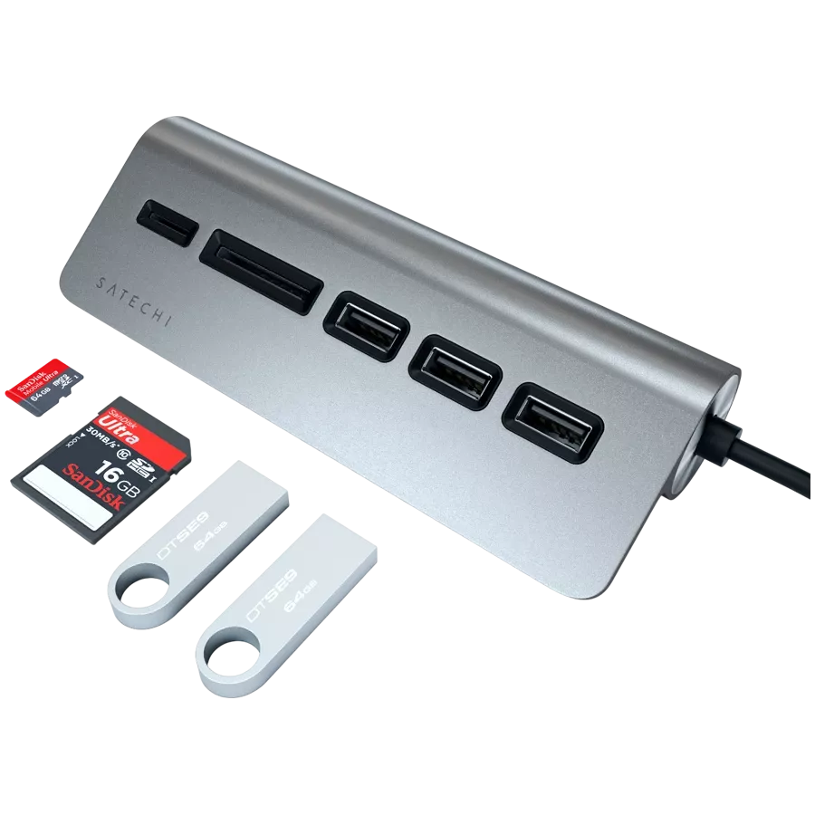 SATECHI  USB-C Combo Hub  USB Hub  Մոխրագույն — image №4
