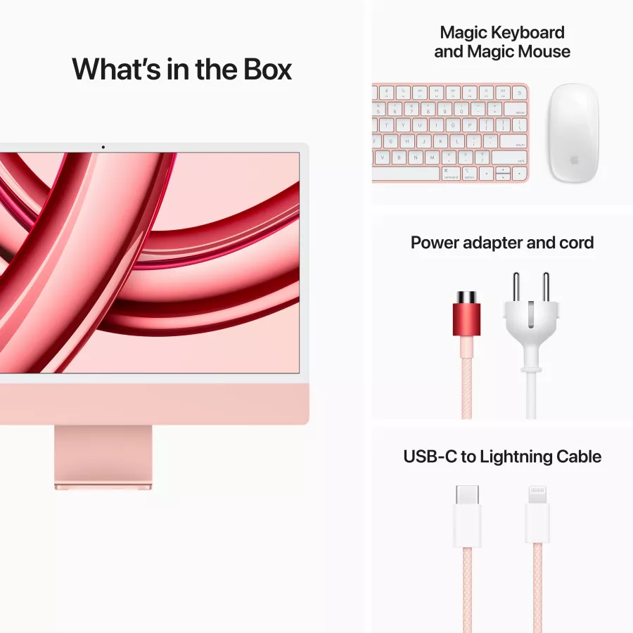 iMac 24" M3, 8C CPU 8C GPU, 8GB 256GB SSD, Pink — Image №9