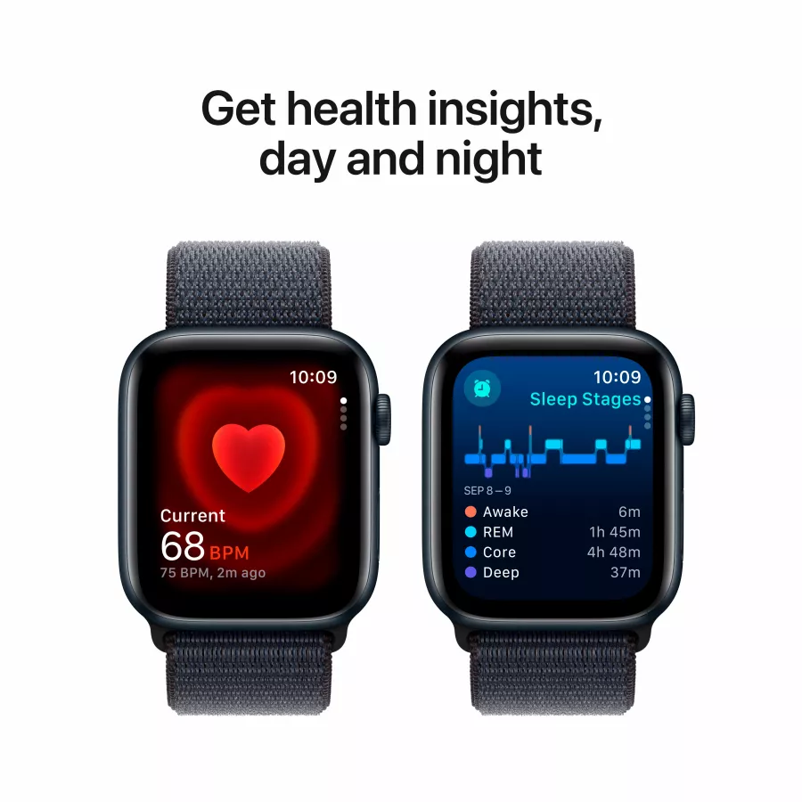 Apple Watch SE GPS Gen.2 (2024), 44mm, Midnight, Ink Sport Loop — Image №5