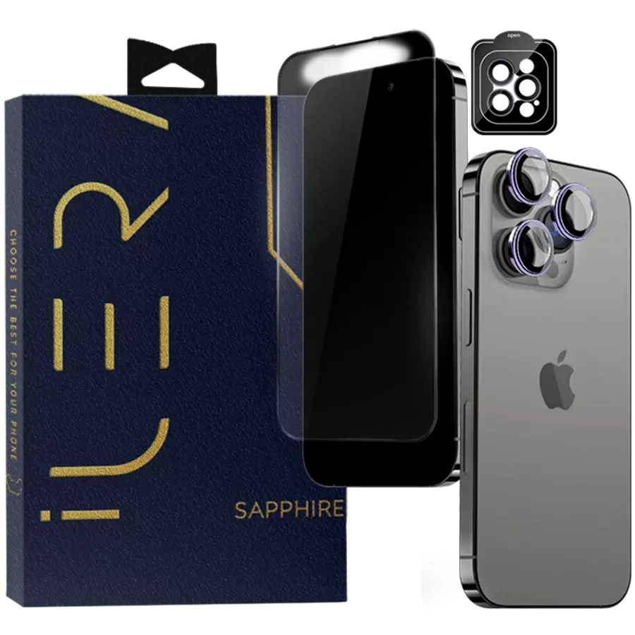 ILera Защитное стекло  для iPhone 15 Pro MaxSapphire Ultra + Glass — Изображение №1
