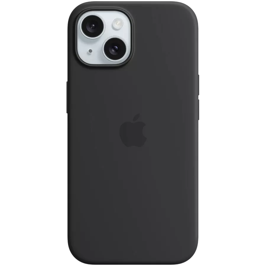 APPLE Silicone Case with MagSafe Black for iPhone 15 — Image №1