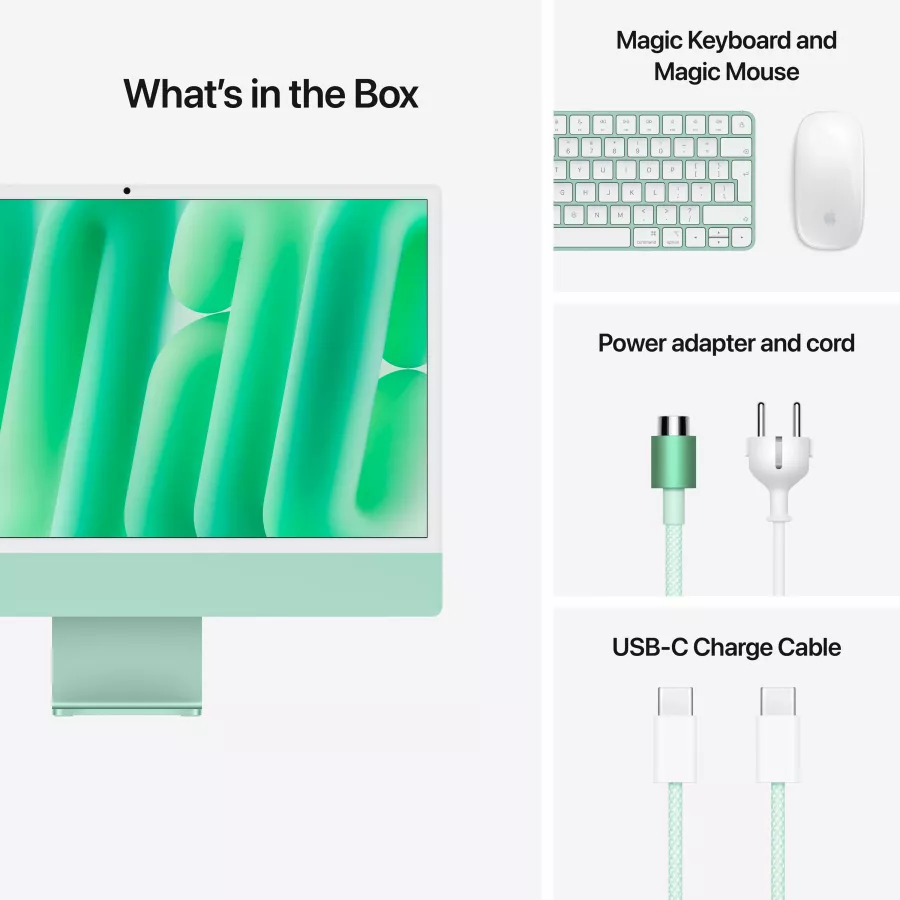Apple iMac 24", Apple M4 (8C CPU/8C GPU), 16 GB, 256 GB SSD, Green — Image №9