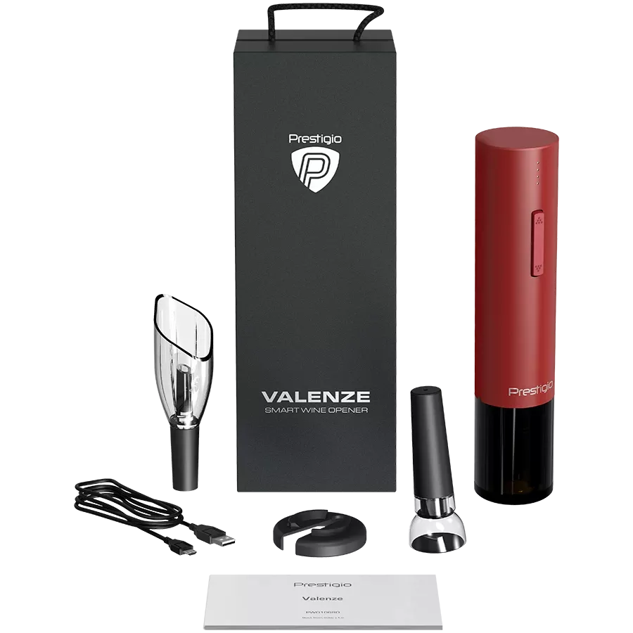 Έξυπνο ανοιχτήρι κρασιού PRESTIGIO Valenze, Κόκκινο — Εικών №9