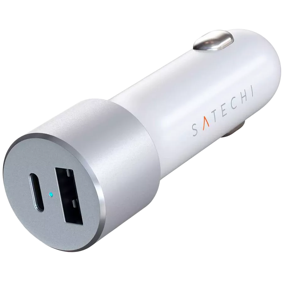 Car Adapter SATECHI 2*USB/USB-C USB Type-C, USB 2.0 (type A), 72 W — Image №1