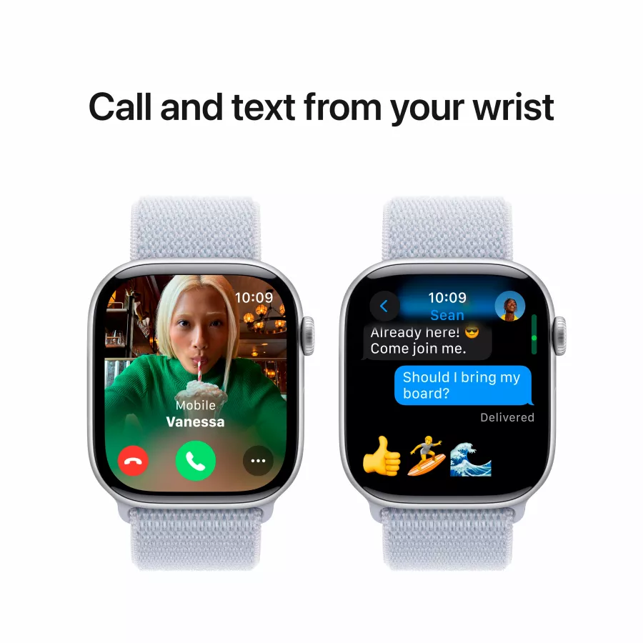 Apple Watch Series 10 GPS, 42mm, Silver, Blue Cloud Sport Loop — Image №7