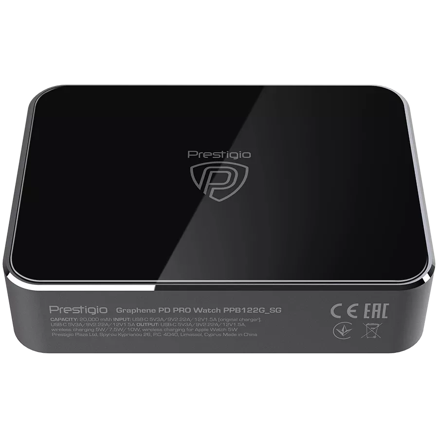 PRESTIGIO Graphene PD Pro Watch Power Bank, 20000 mAh, Silver — Изображение №4