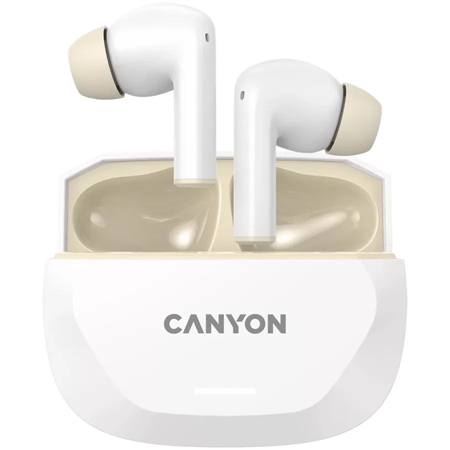 CANYON TWS-7 Ασύρματο Ακουστικό, White/Beige — Εικών №1