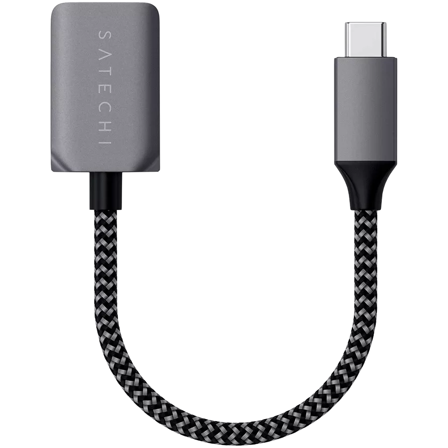 SATECHI Փոխարկիչ USB-C-ից USB , Մոխրագույն — image №1