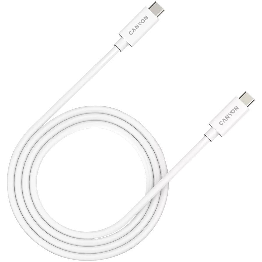 CANYON USB-C Cable UC-44, White, 1m — Image №1