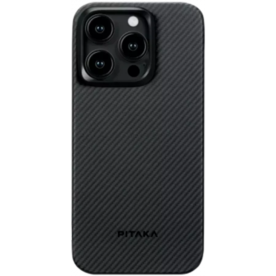 Чехол PITAKA MagEZ с MagSafe для iPhone 15 Pro Max, Чёрный/Серый — image №1