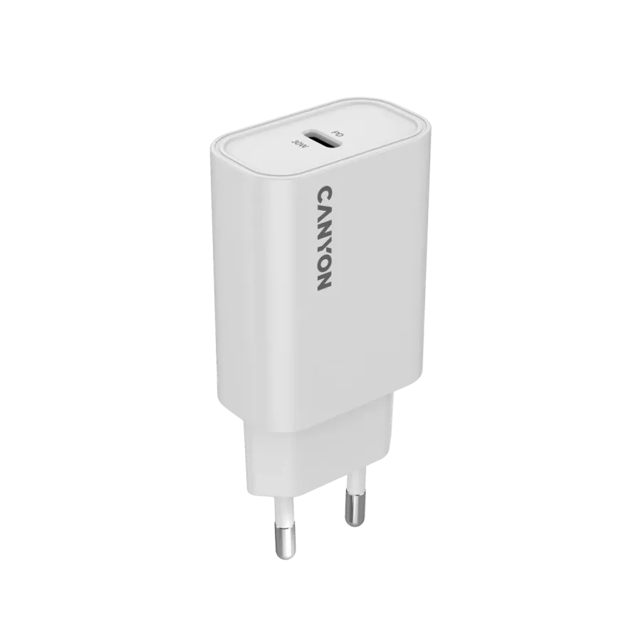 CANYON OnCharge 30CL Power Adapter USB-C, 30 W, White — Image №1
