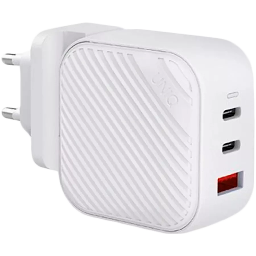 UNIQ Power Adapter 3*USB/USB-C, 66 W, White 2*USB Type-C, 4-pin USB (type A) — Image №1