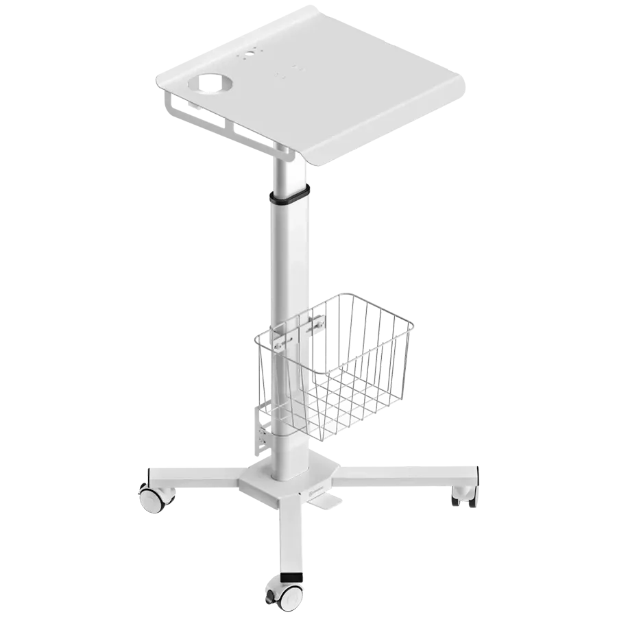 Height Adjustable Laptop Desk ONKRON Utility Medical Cart with Wheels up to 30 kg, Λευκό — Εικών №1