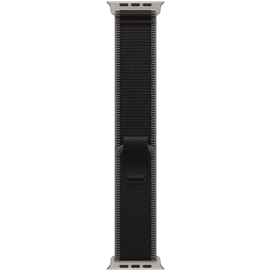 Apple 49mm Trail Loop - S/M Band Trail Loop - Natural Titanium Finish Black/Charcoal for Apple Watch 44/45/46/49 mm — Image №3